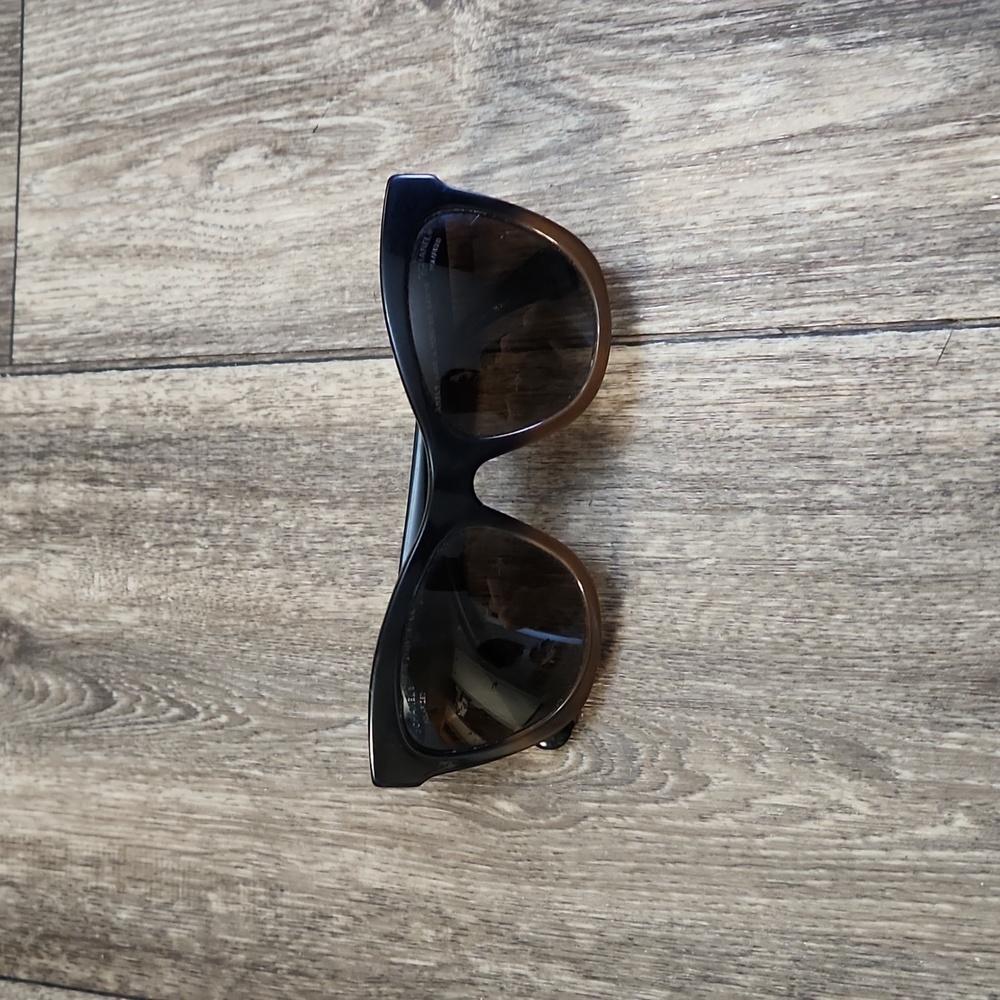 Chanel Black Two Tone Polarized Cat Eye Sunglasses 5350 C.1556/69